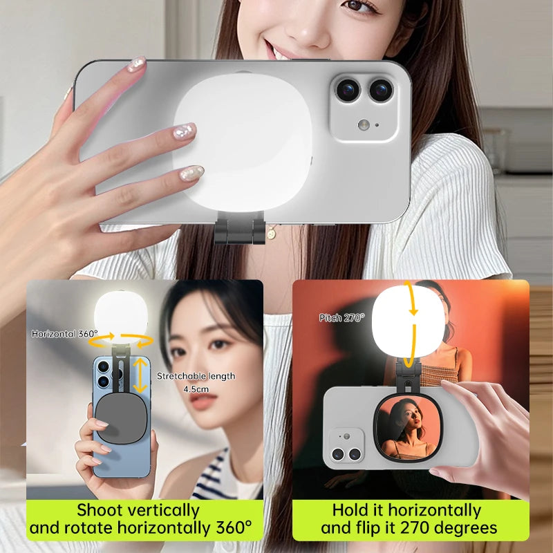 Magnetic Selfie Light brightness settings and features