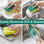 Highly absorbent double-sided sponge magic cleaning pot