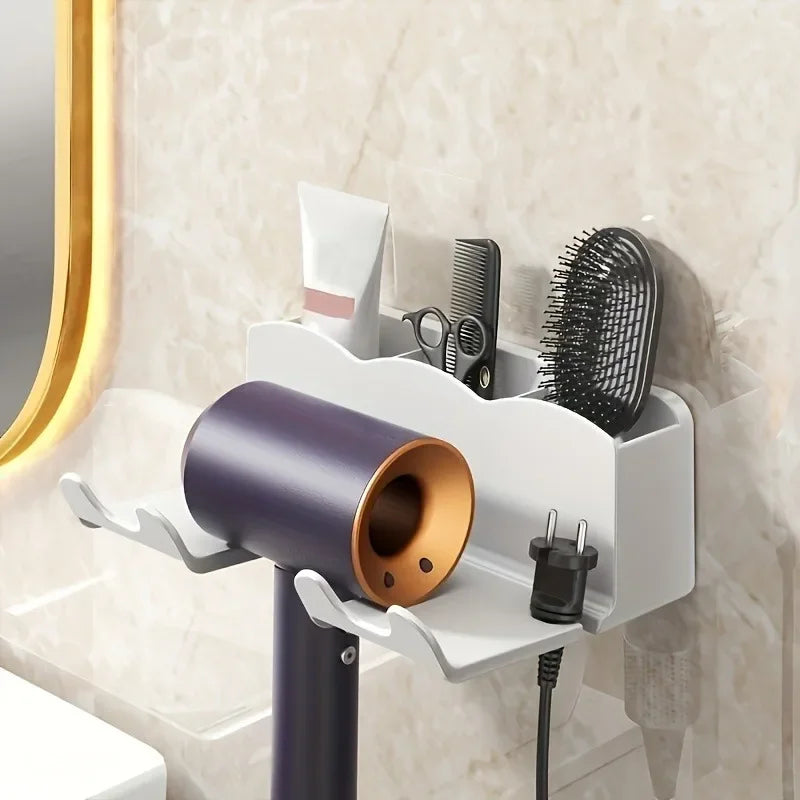 1pc Hair dryer storage rack
