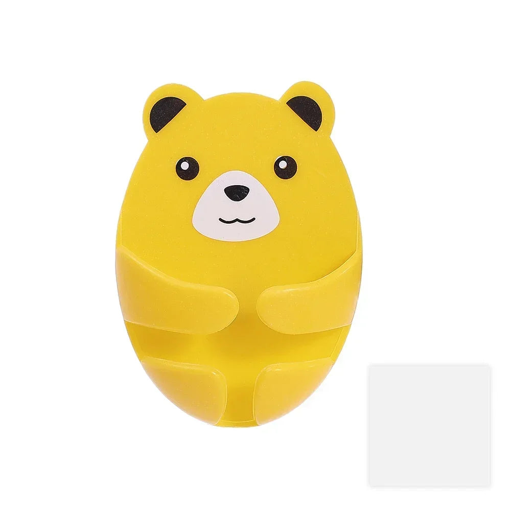 4-1Pcs Wall Storage Hook Bear Plug