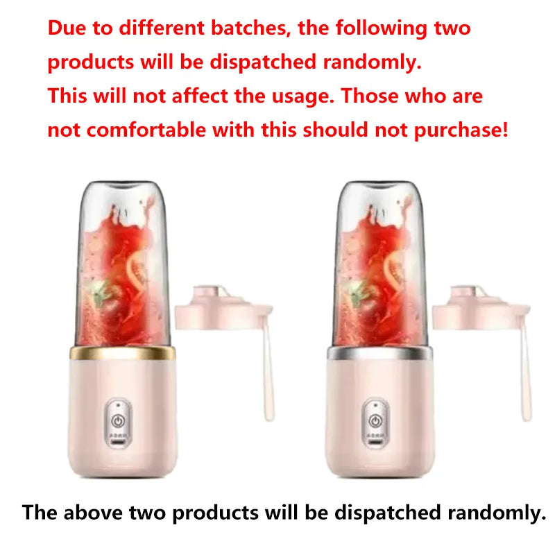 Portable Electric Blender – USB Rechargeable Fruit Juicer & Smoothie Mixer